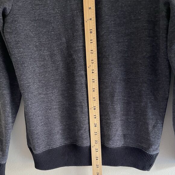 HM Gray Black Long Sleeve Sweater Men Size XS Top Fold Over Neckline Pullover - Picture 4 of 7